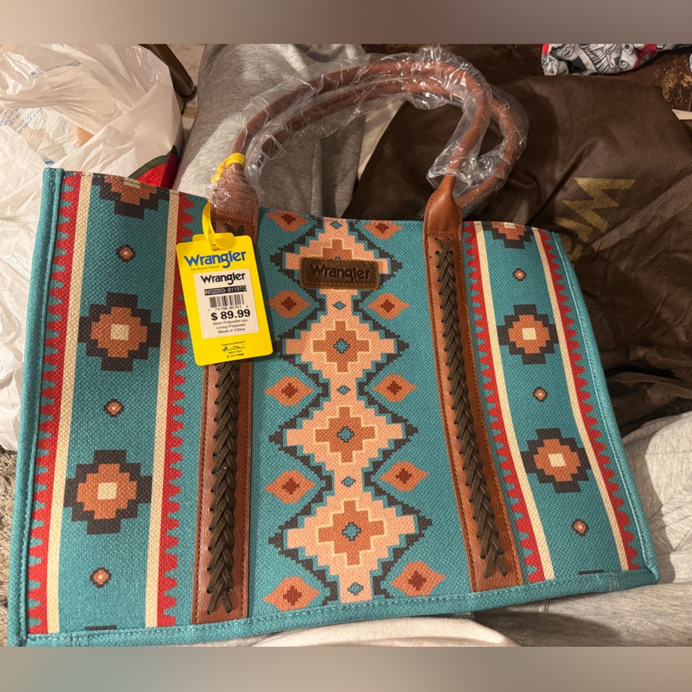 Wrangler Geometric Pattern Tote Bag
